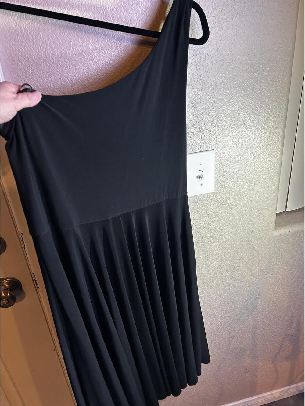 American Living Black  One Shoulder Sleeveless Dress Size 16